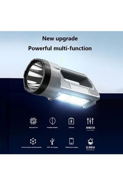 CN USB Rechargeable Waterproof Flashlight Camping Emergency Hanging Lamp for Hiking
