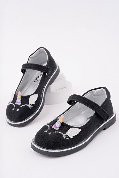 MUGGO Paty Daily Girls' Ballerinas with Velcro and Glitter