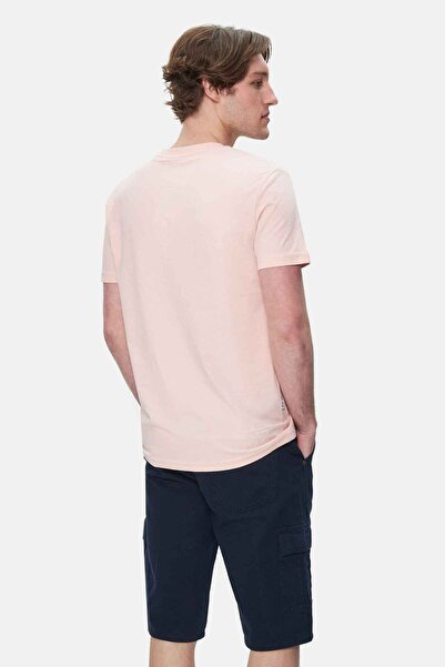 UCLA Ανδρικό μπλουζάκι CULVER Dusty Pink Crew Neck με στάνταρ εφαρμογή