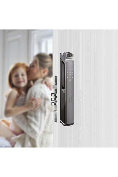 Emaks Prime Akıllı Kilit Viva 10 Pro Yüz Tanımalı, Kamera, Parmaz İzi, Şifre, Kart,İç Kilit