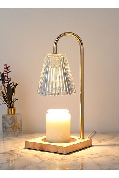 sharpdo Bedroom Romantic Table Lamp Wax Lamp, Marble Aromatherapy Lamp, Dimmable