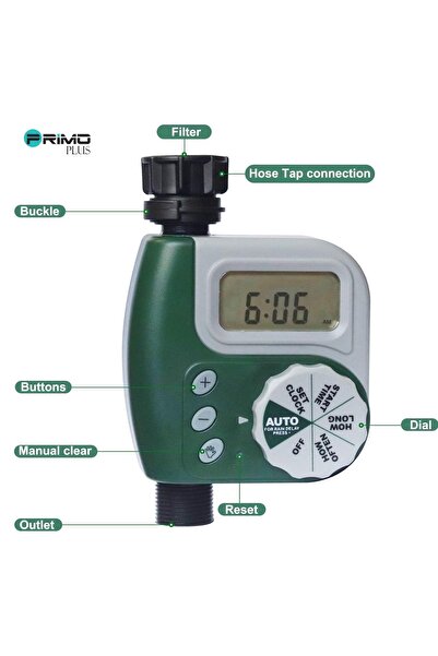 Primo Plus Primo Plus Automatic Garden Watering Guide with Timer, Suitable