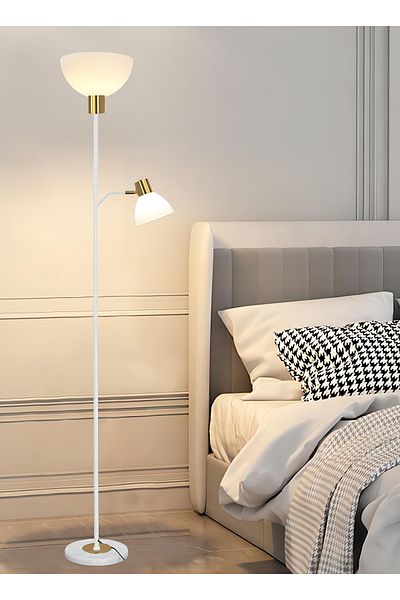 sharpdo 3-Color Light Source Vertical Modern Living Room Eye Protection Floor Lamp with Foot Switch