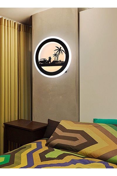 sharpdo LED Wall Lamp For Bedroom and Living Room Can Be Dimmed In Three Colors 30*30CM