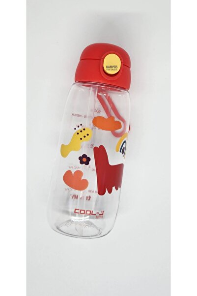 Gıpta Lockable Tritan Water Bottle with Straw 600ml Red, in Box