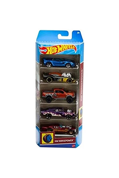 HOT WHEELS مجموعة سيارات مكونة من 5 قطع 01806 HFV94 Hw حصان