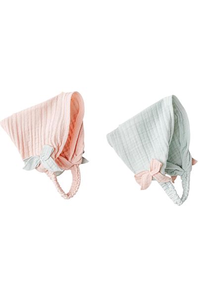 andywawa Ac25507 Love Family Muslin Baby Hair Band Salmon Mint