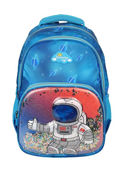 Relaxion Rlx-1370 Set triplu pentru băieți - cu suport pentru stilou, cutie de prânz cu model astronaut și rucsac