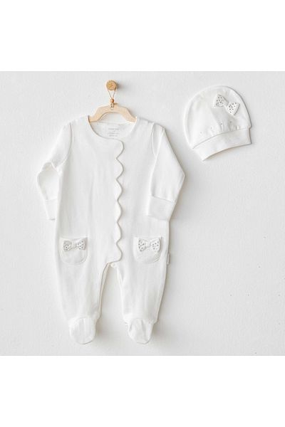 andywawa Chic Girl Jumpsuit Set - Ecru