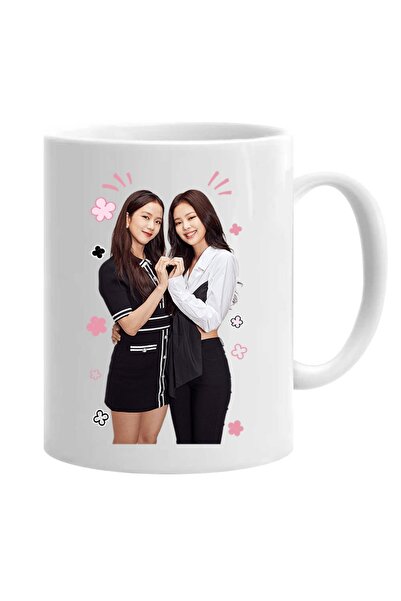 OEM Cana albă personalizată blackpink jennie and jisoo, INOVATIX®. 330 ml