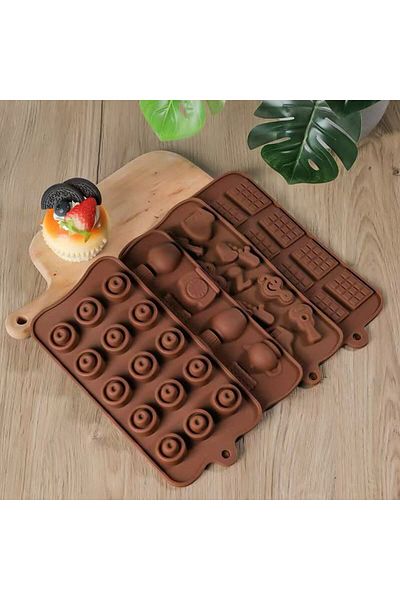 KURTULUŞ COMPANY Silicone Chocolate Mold and Ice Tray Mixed