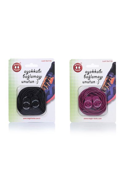 Magiclocks Magic Locks Round Smart Shoe Laces Set of 2
