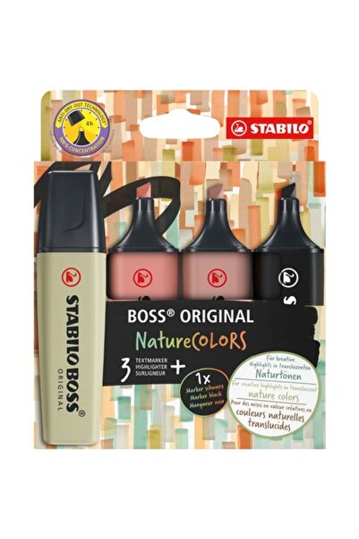 Stabilo Boss Nature Colors 4 Renk 70/4-2-3 Yeni Doğal Renkler Serisi