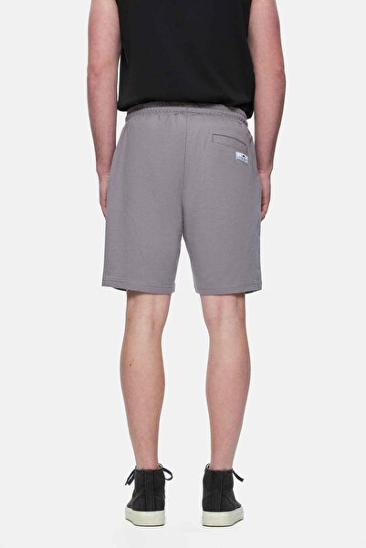 UCLA FOWLER Koyu Gri Baskılı Baskılı Standard Fit Erkek Örme Şort