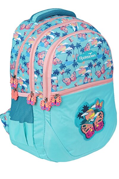 Relaxion Rlx-1350 Girl's Nutritional Primary School Bag Water-Green Water-Green