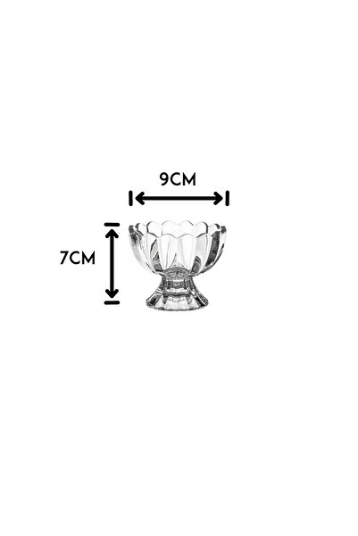 Dania Ziadi set of ice cream, nuts and sweets made of clear glass, 12 pieces