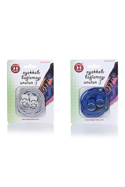 Magiclocks مجموعة أربطة أحذية ذكية مستديرة من ماجيك لوكس مكونة من قطعتين