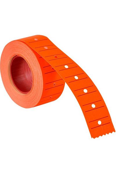 Tanex 12x21 Φωσφορίζοντας Κόκκινο Ριγέ Ετικέτα Τιμής - Πακέτο 6