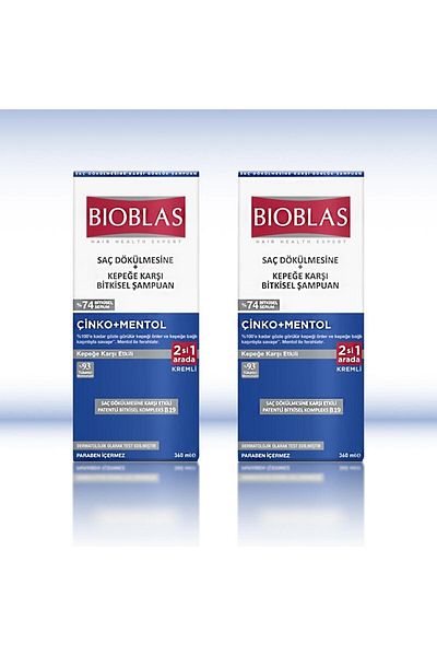 Bioblas Látkový šampon + šampon proti lupům 360 ml