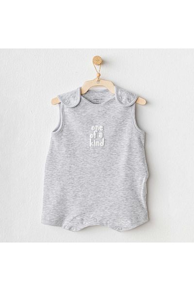 andywawa Ac25895 Romper Basic Baby Jumpsuit Gray Melange