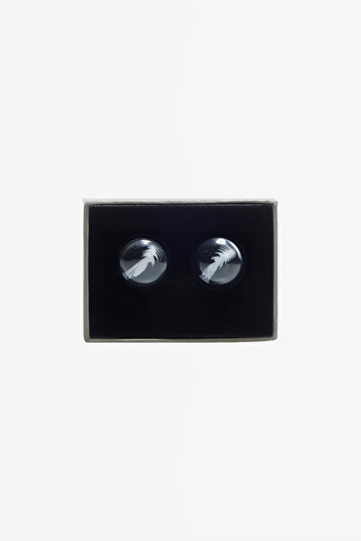 ALTINYILDIZ CLASSICS Erkek Siyah-Gri %100 Metal Kol Düğmesi