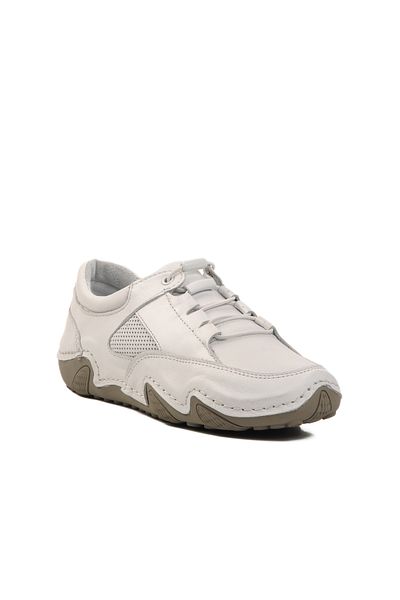 AYK'S Pantofi casual de damă din piele naturală albă