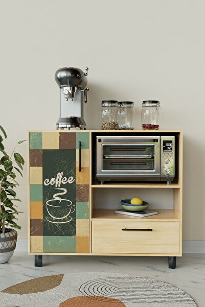 Hediyeler Kapında Nostalgic Design "dafni" Kahve Köşesi Mutfak Dolabı Çok Amaçli Mutfak Standi