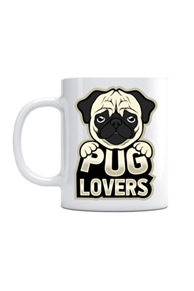OEM Εξατομικευμένη λευκή κούπα "Pug lovers", INOVATIX®. 330ml