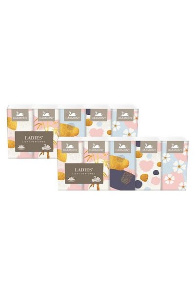 Harmony 3-Ply Ladies Light Perfumed Tissues - Soft & Gentle, 10-Pack for Everyday Use (PACK of 2)