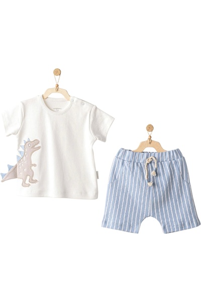 andywawa Ac25916 Dino 2-Piece Baby Set Blue