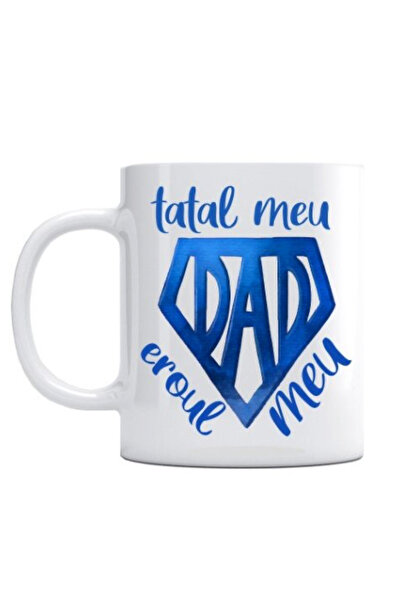 OEM Cana albă personalizată „Super Dad”, INOVATIX®. 330 ml