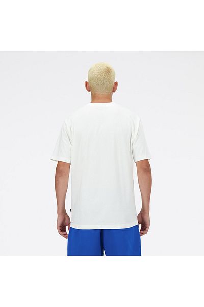 New Balance Ανδρικό λευκό μπλουζάκι Mnt3434