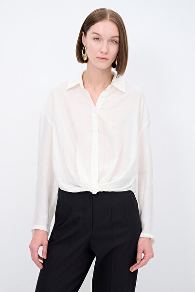 Love My Body V Yaka Büzgülü Gömlek