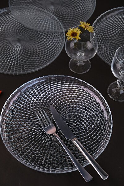 tabakevi 26cm 2345 Series Simple 6 Liter Plate Aden Glass Servi Plate in the House