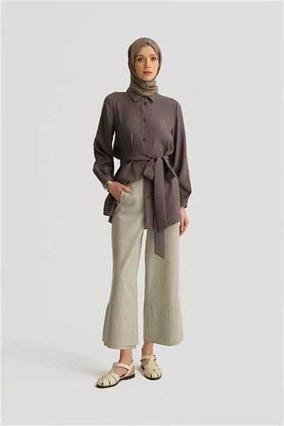 Armine Belted Modal Tunic 25Yd4224-1 Anthracite