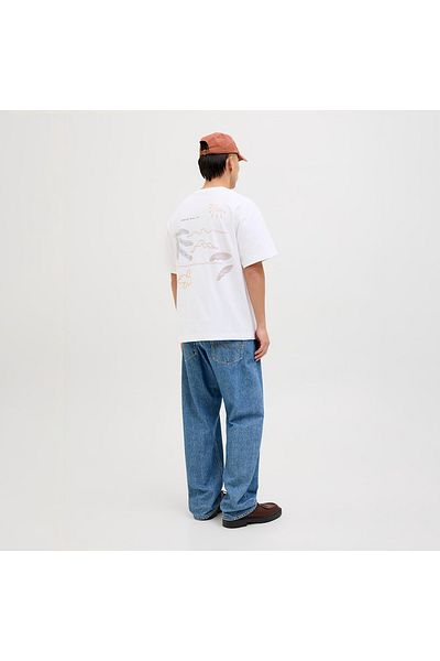 Jack & Jones Ανδρικό λευκό μπλουζάκι Marrakesh Sketch (12273388-BW)