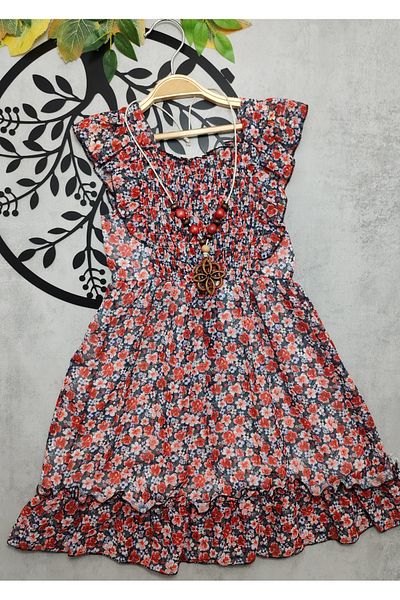Beray Bebe Floral Chiffon Girl's Dress