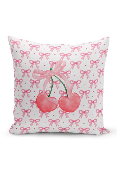 Bertille Home Σετ κάλυμμα μαξιλαριού ριχτάρι σειράς Cherry διπλής όψης ψηφιακής εκτύπωσης 3 τεμαχίων