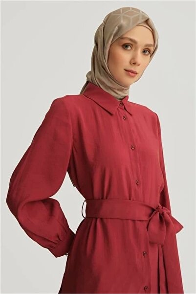 Armine Kemerli Modal Tunik 25YD4224-1 BORDO