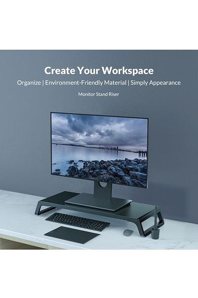 FlashHawk Monitor Stand Riser,Computer Screen Riser for PC, Printer, Laptop