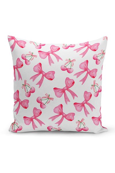 Bertille Home Σετ κάλυμμα μαξιλαριού ριχτάρι σειράς Cherry διπλής όψης ψηφιακής εκτύπωσης 3 τεμαχίων