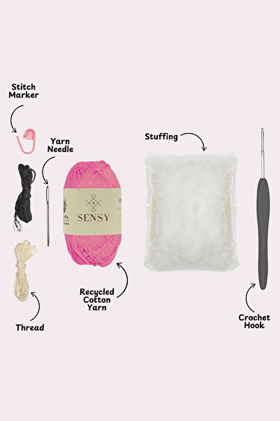 SENSY Kit Amigurumi - Trucuri după cap: Rosie și Tigre Organizează