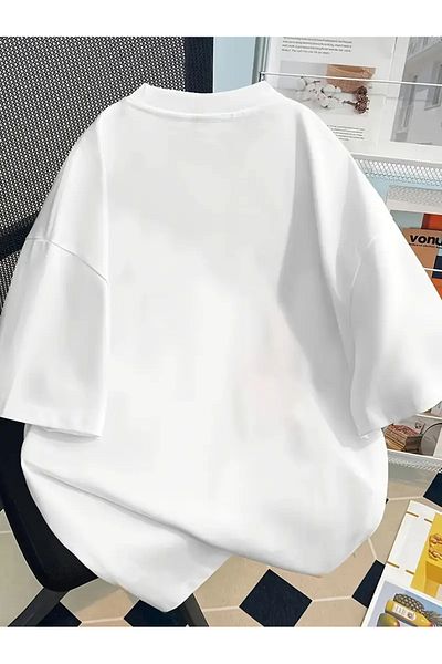 Touz Moda Μπλουζάκι Unisex Oversize με ρετρό στάμπα Peaches