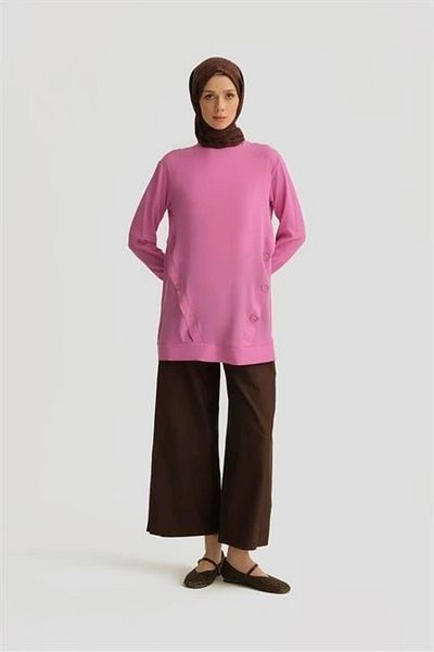 Armine Accessory Detailed Tunic 25Yt415 Pink