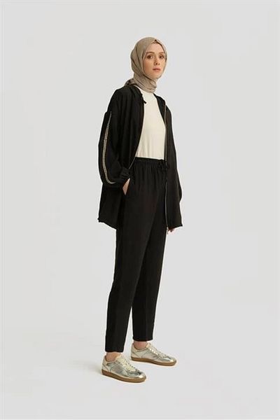 Armine Modal Carrot Pants 25Yd4240-2 Black