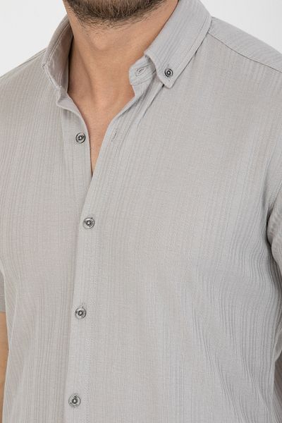 Klothy Men's Short Sleeve Slim Fit Knitted Shirt 2583