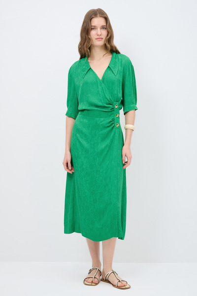 Love My Body Büzgülü Kısa Kol Elbise