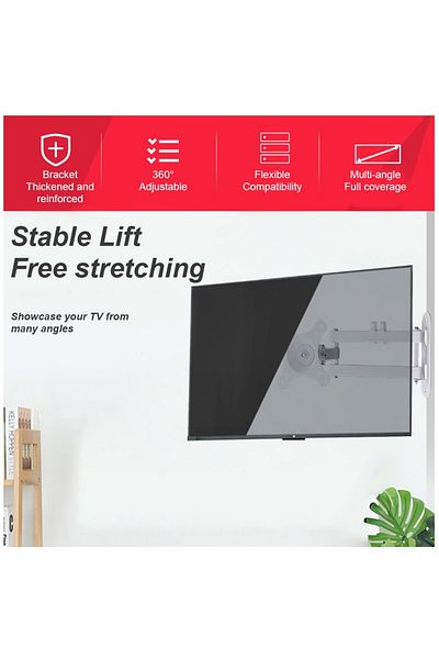 FlashHawk Rotating Retractable Monitor Wall Mount,Suitable for 10-27 inch Screens