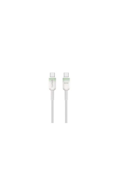 iOsuite كابل شفاف متدرج من مادة PVC (USB-C) إلى (USB-C) - 60 واط - 1.2 متر - أخضر