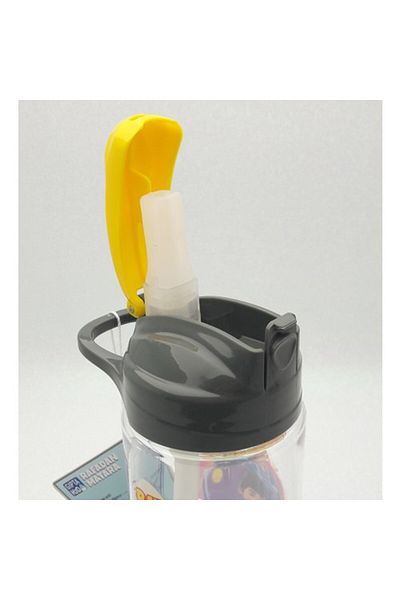 Gıpta Rafadan Tayfa Thick Tritan Flask with Straw 500 Cc Gray